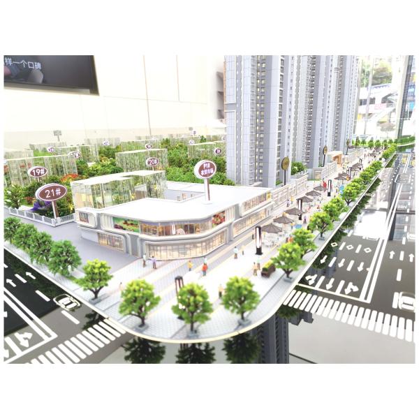1:150 Building Architecture Models With Retail And Commercial Areas