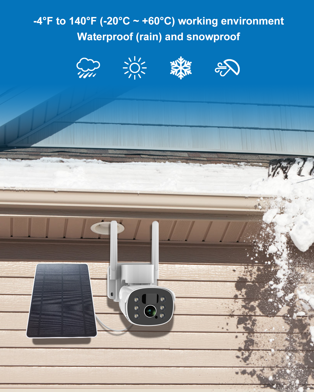 Солнечная батарея PTZ Bullet Camera Tuya Smart PIR Motion WiFi 2MP CCTV IP-камера безопасности