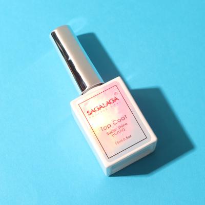 Cure time LED Lamp 30s Clear Matte Top Coat 15ml for Long Lasting No Wipe Soak Off UV Gel Nail Polish Private Label