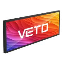 VETO 24 29 35 pulgadas colgando de la pared Android WIFI barra extendida LCD pantalla de borde de la estantería ultra ancha para la tienda minorista