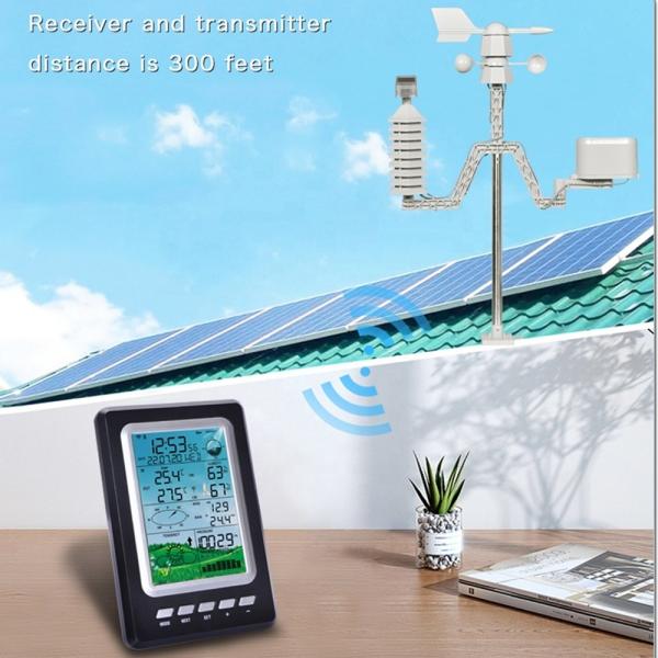 デジタルWiFi天気ステーション -40°Cから+60°C 銀と黒
