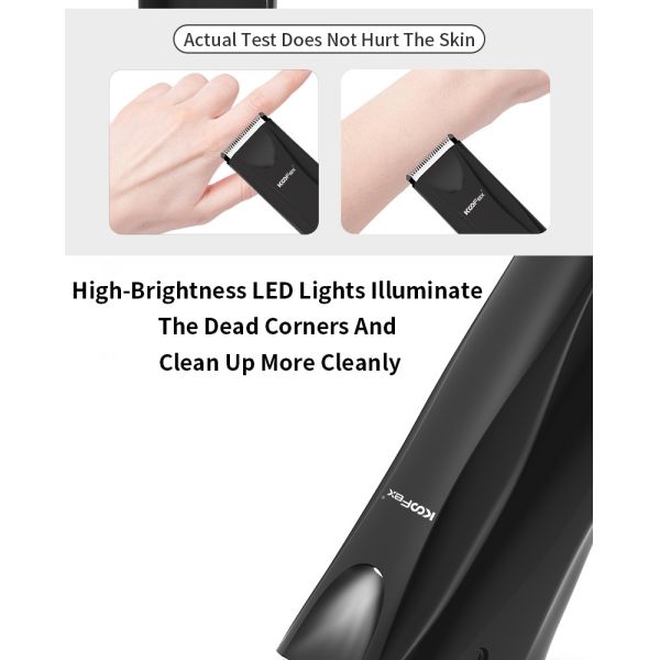 Waterproof Wet Dry Groin Hair Trimmer Body Shaver Groomer