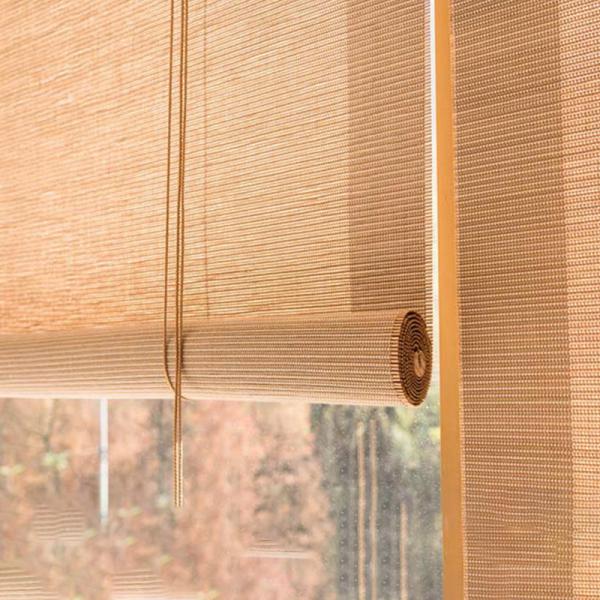 O rolo de bambu plissado colorido Sun das cortinas de janela da luz do dia protege para o hotel do escritório domiciliário