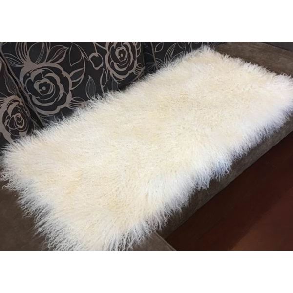 Mongolian Sheepskin Rug Luxury Real Long Curly Haired Tibetan Lambskin fur