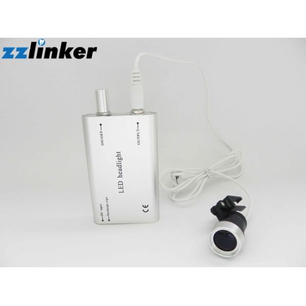 Lighted Dental Surgical Binocular Loupes , Dental Hygienist Magnifying Glasses Silver