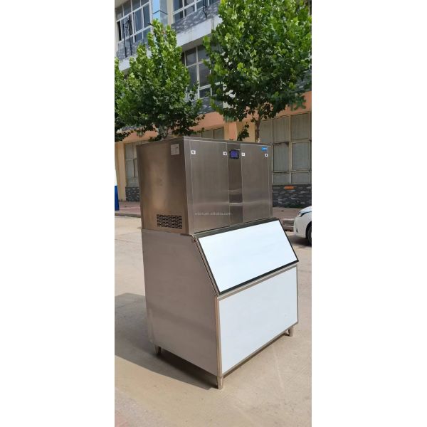 Commercial Snowflake Ice Machine 100kg Storage Capacity Seafood Building Hot Pot Shops Super Ice Station Various Business Needs