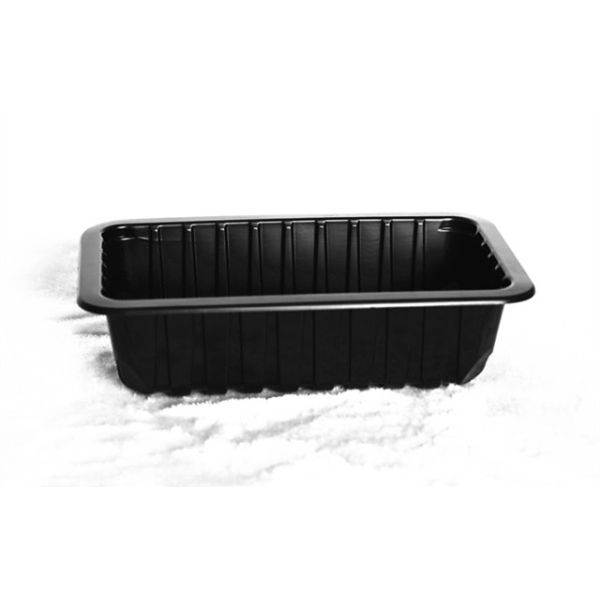 185 X 125 X 50 MM Disposable Plastic Tray Black Plastic Tray Packaging