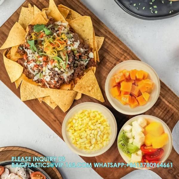 Compostable 8oz,Small Disposable Chili Bowls,Recycled Paper Bowls For Hot Soup,Ice Cream,Salad,Soup,Snack,Dessert
