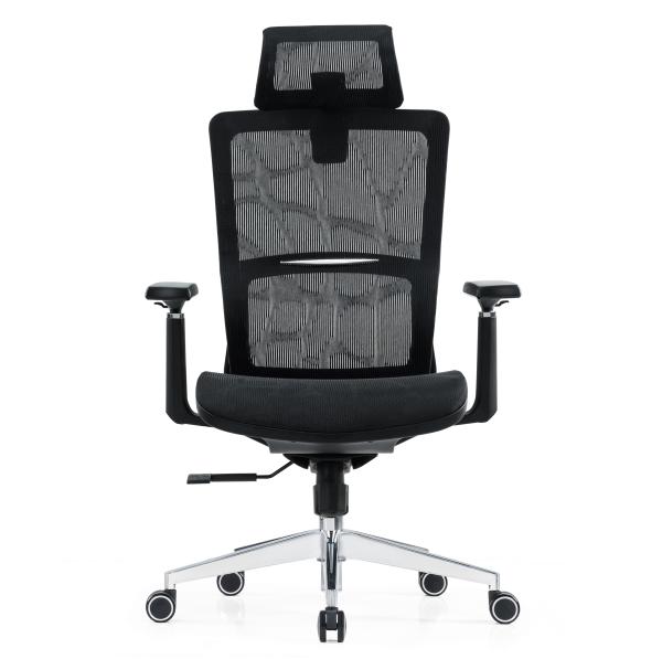 Black Full Mesh Furniture Lumbar Support Massage Modern Wholesale Armrest Comfort Fabric Ergonomic Office Chair