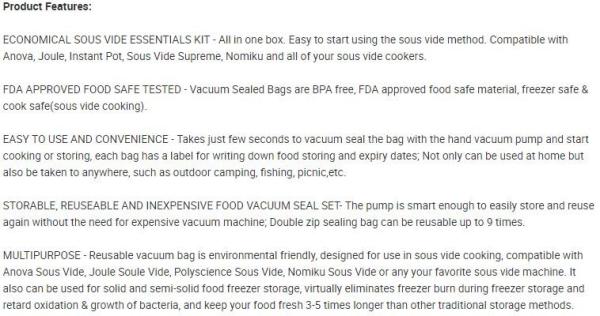 Disposable Transparent Vacuum Sealer Food Storage Plastic Packaging Roll Bag for Food Sealed, Textured Food Freshness St