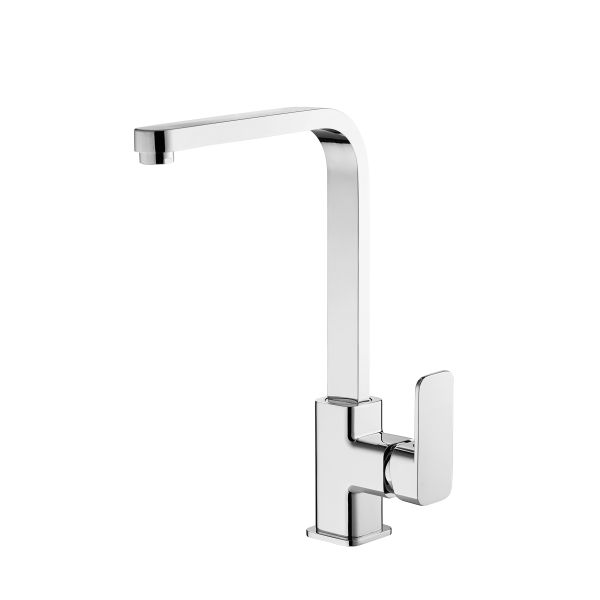 High Arch Metal Kitchen Mixer Faucet 363mm High Countertop Sink Taps