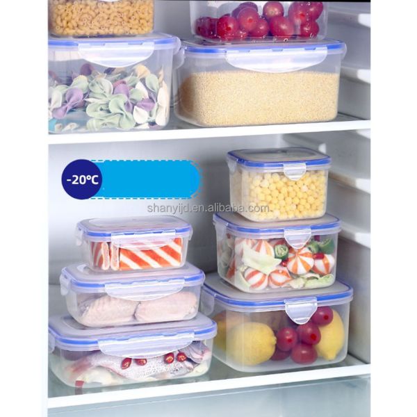 3pcs Airtight Plastic Storage Box Set for Multi-functional Food Storage Containers