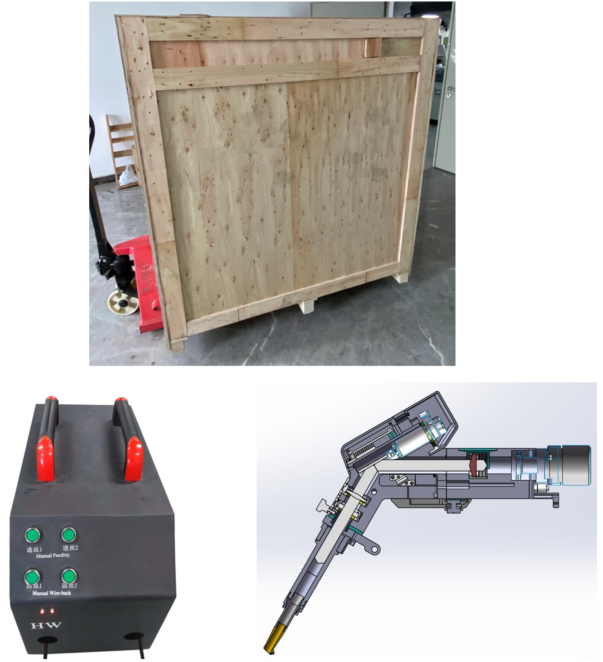 Máquina de soldadura refrigerada por aire de 2000W para soldar acero inoxidable / acero y aluminio