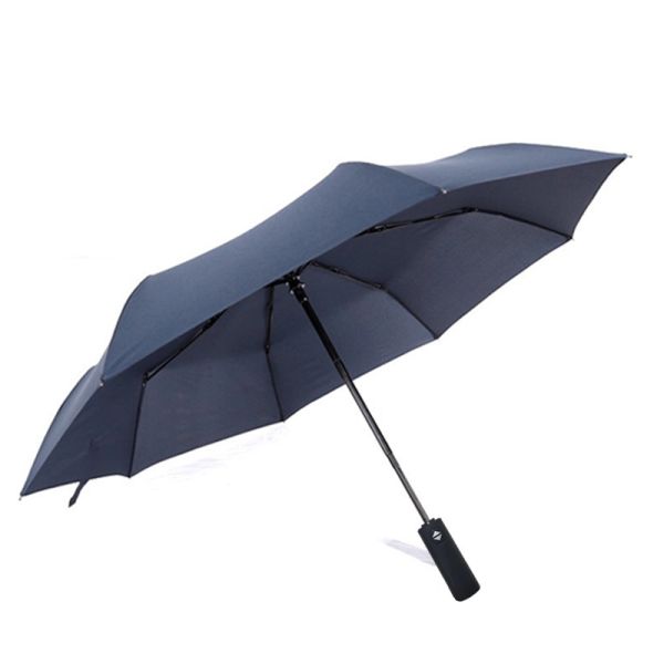 210T Polyester Three-folding Umbrella with ABS Plastic Handle and Waterproof Fabric