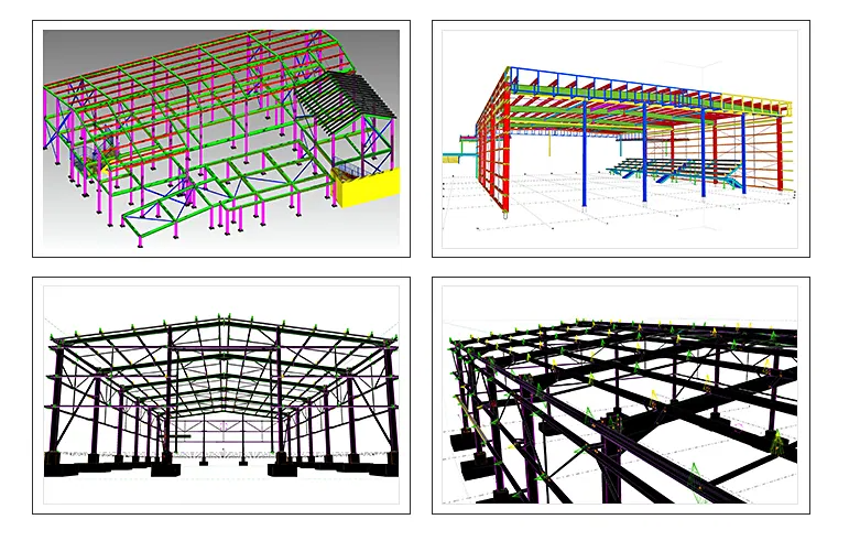 Edificios prefabricados modernos de metal Estructura de acero Edificios industriales