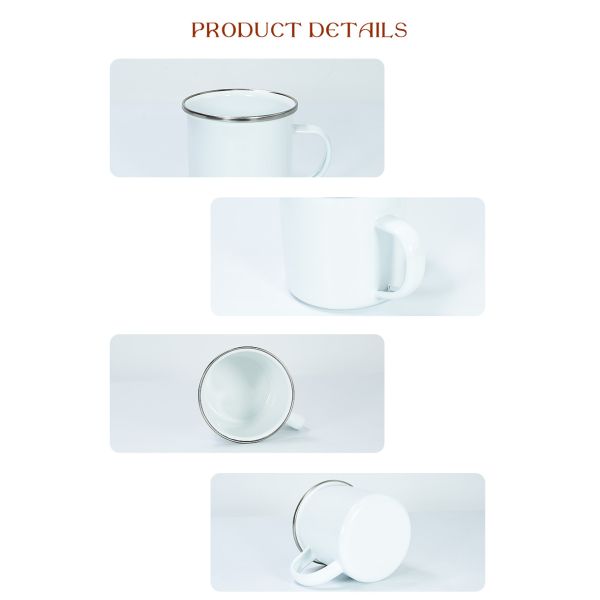 Кофейные чашки 30g эмали кружки 12oz питьевой воды сублимации пустые винтажные