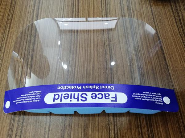 Personal Protection Disposable Face Shield 330 * 220mm Size Transparent Color