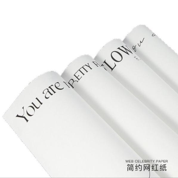 Wholesale of minimalist paper, InS-style waterproof flower packaging paper materials for Valentine's Day flower art and bouquet packaging in flower shops