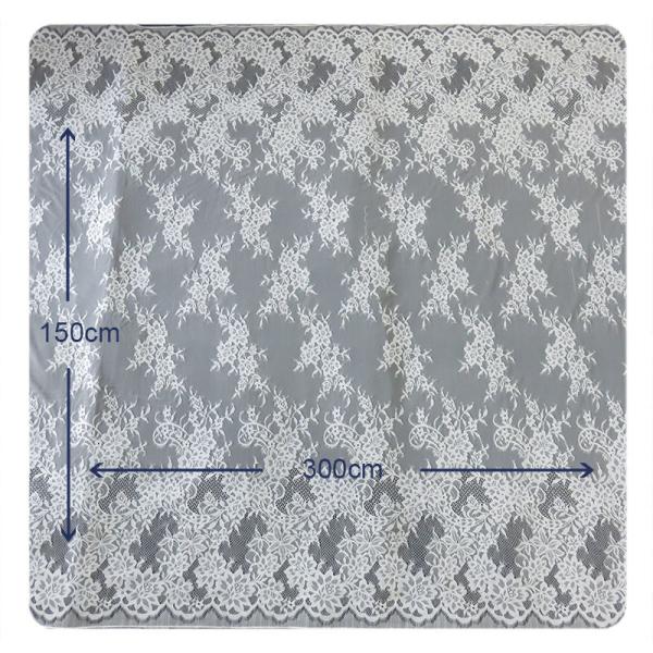 Beautiful white Nylon Eyelash Elastic Lace Trim / Decorative Lace Trim