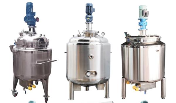 Liquid Blending Ss Mixing Tank Electric Heating Jacketed Mixing Tank 220V - 480V