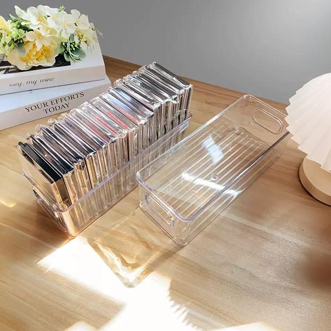 Acrylic Desktop Storage Box Transparent Thickening Student Dormitory Cosmetics Snacks Sundry Sorting Device