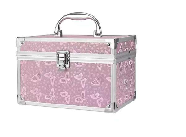 Low MOQ Vanity Case With Mirror Makeup Brush Case Travel Make Up Box Luggage Aluminum Cosmetic Case Organiser Storage