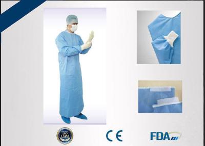 Sterile Disposable Surgical Gown , Anti Fluid Non Woven Isolation Gown