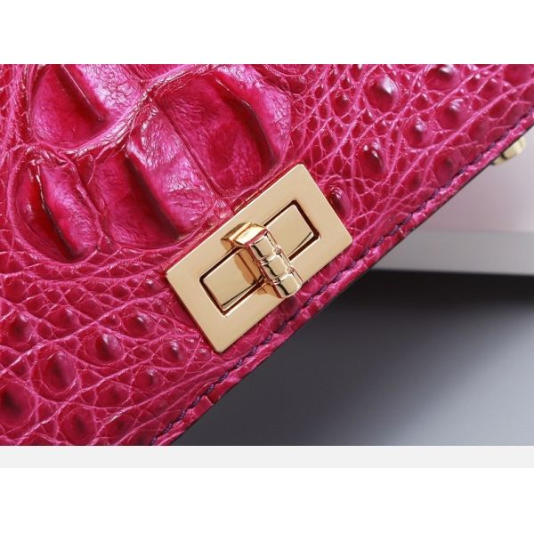 Authentic Genuine Crocodile Skin Female Small Purse Women Handbag Exotic Alligator Leather Lady Cross Shoulder Bag