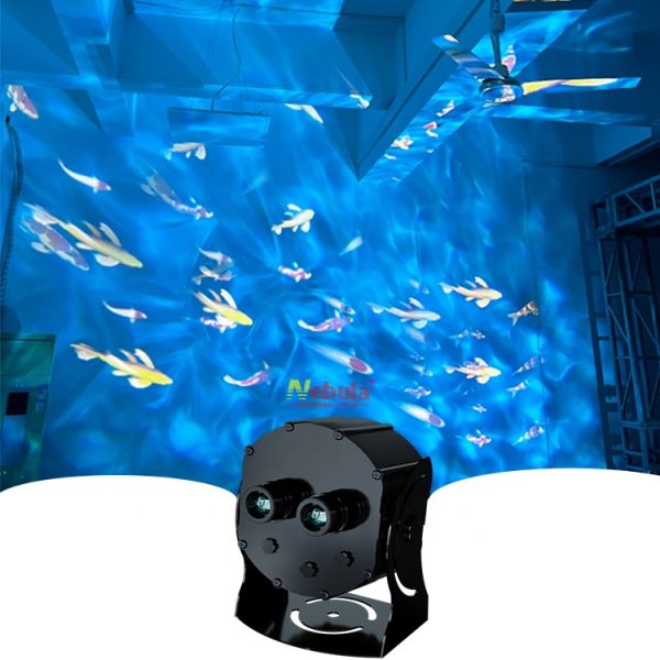 Nebula 80w - 500w LED Double Head Logo Image Ocean Water Wave Flow Multi Functions Gobo Projector