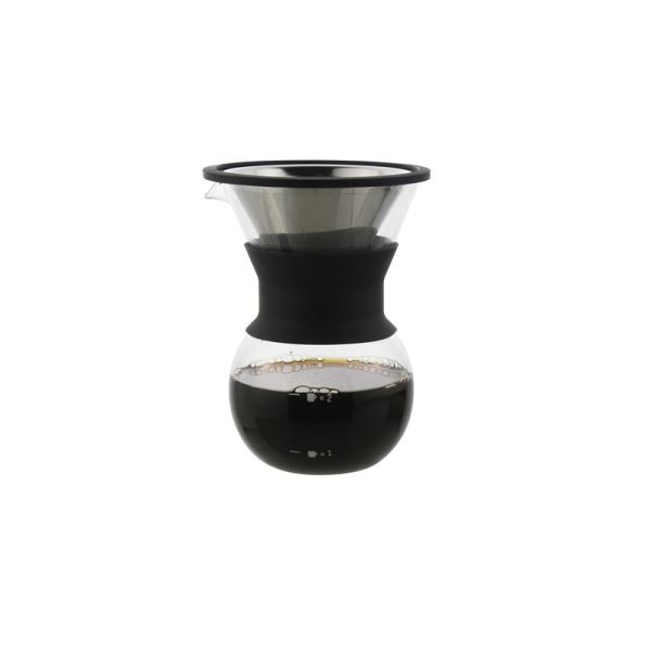 Eco Friendly Antique Glass Coffee Pots Heat Resistant Thickened Glass Coffee Kettle