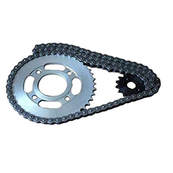 Custom CT100 Chain Sprocket Set for Bajaj CT100 42T Rear Teeth 428-112L Chain Model