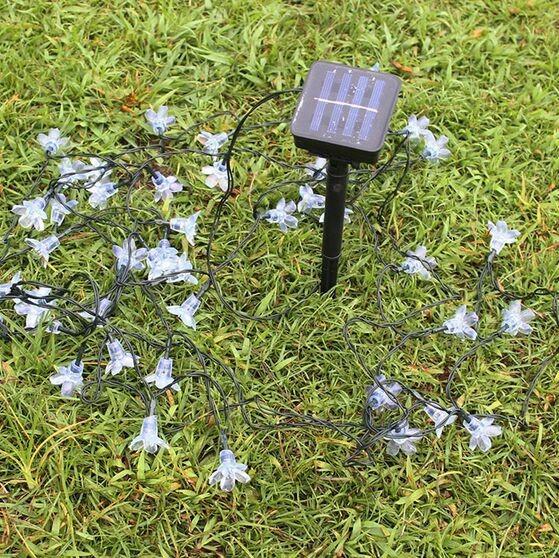 Solar Powered LED String Light, Outdoor Flower Fairy Light with 23ft 50 LEDs Blossom Light