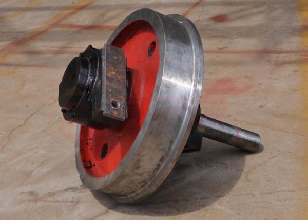 o aço de carcaça de 300mm flangeou as rodas do trole, nas rodas de aço forjadas guindastes