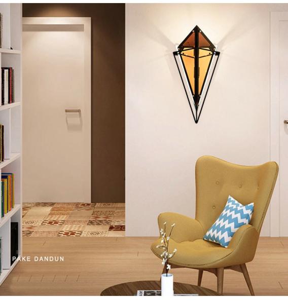 Modern minimalist wall lamp personality lamps aisle hotel glass bedroom wall diamond