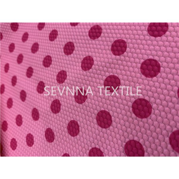 Polyester Micro Fiber Pink Recycled Swimwear Fabric Breathable For Ladies