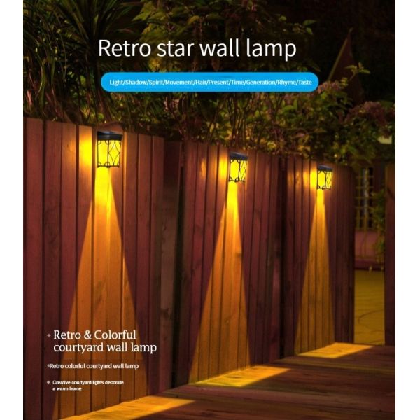 1.2V Input Voltage LED Motion Sensor Lamp for Outdoor Garden Waterproof Solar Wall Lamp