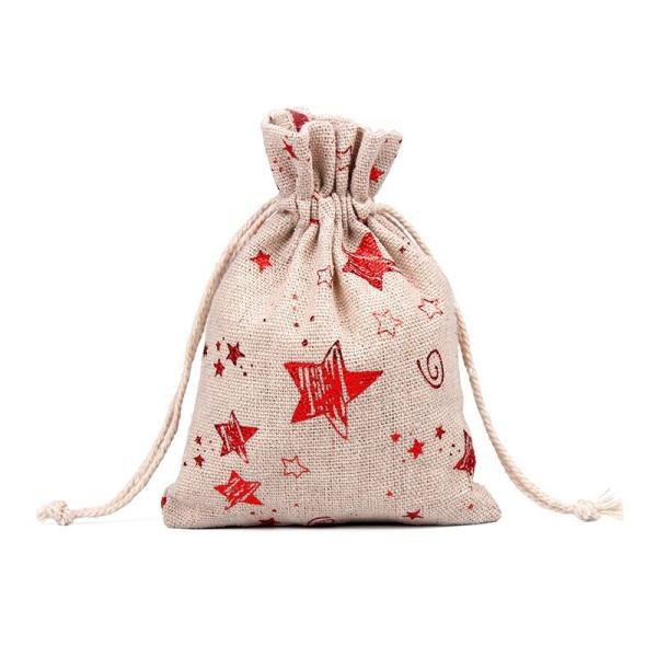 Sacos de lenço impresso para presente de Natal e doces 13cm*18cm como imagem