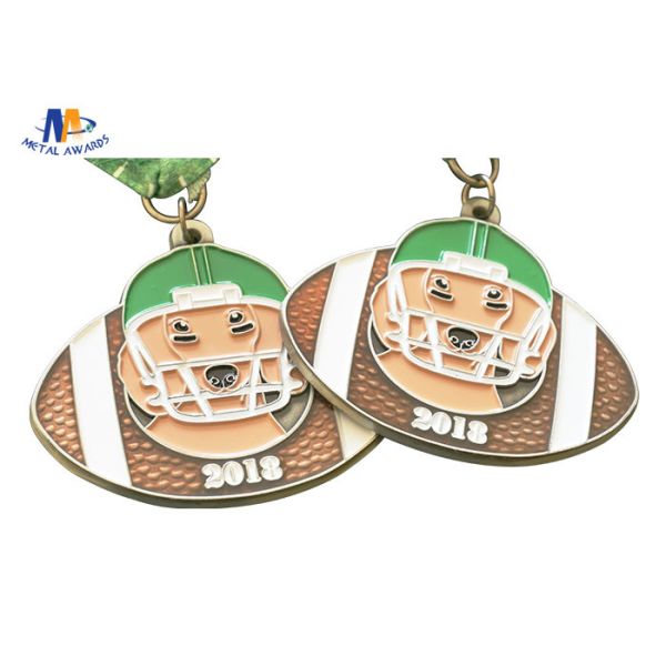 Hockey Shape Metal Award Medals Zinc Alloy Die Casting High Durability