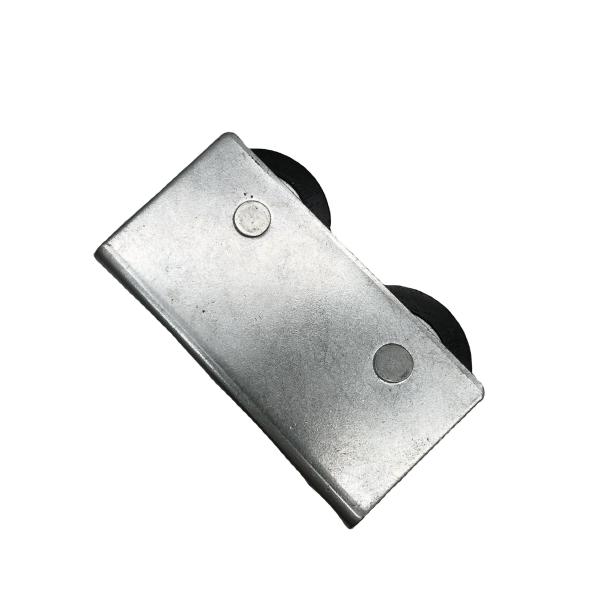 Carrucha Double Nylon Sliding Wheel Galvanize Iron Door Wheel Door Roller for Peru