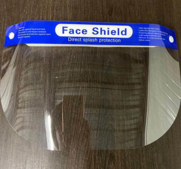 330 * 220mm Clear Disposable Face Shield Double Sided Polymer Materials