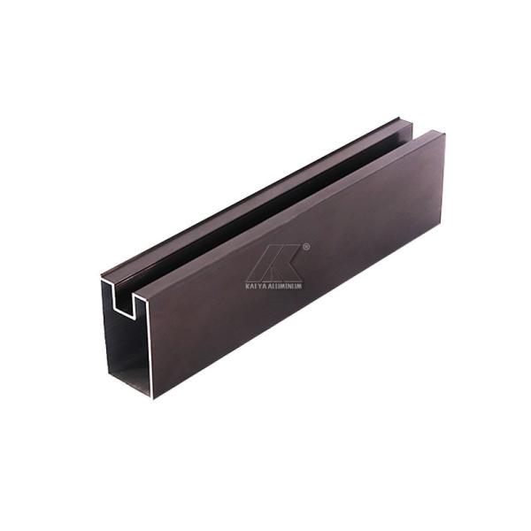 Powder Coating Extruded Wardrobe Aluminium Profile For Sliding Closet Door Frame