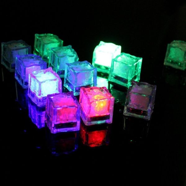 Multi-Color Button On/Off LED Ice Cube For KTV, Leisure Bar, Birthday , Wedding Party ,Champagne Tower Decoration