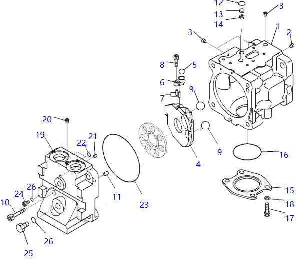 708-1S-00940 708-1S-00970 Fan Pump KOMATSU Wheel Loader Hydraulic Parts For WA380-6