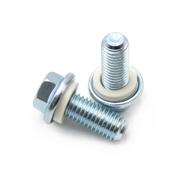 Hexagonal Flange Waterproof Bolt With Washer Galvanization Zinc Plating Grade 4.8 / 8.8 / 10.9