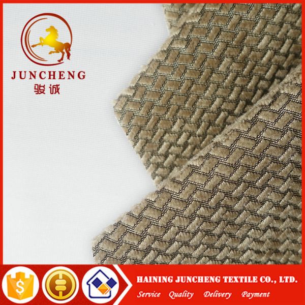 Popular classic Jacquard diamond velvet sofa fabric for Egypt