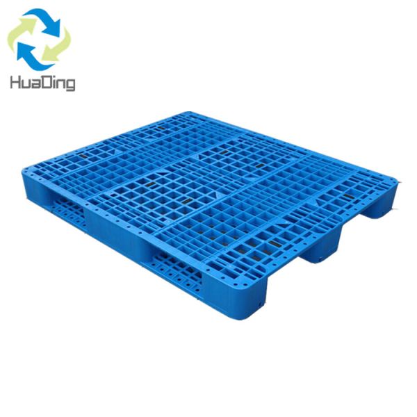 HUADING 1210 3 Runners Heavy Duty Open Deck Plastic Pallet for Warehouse Management
