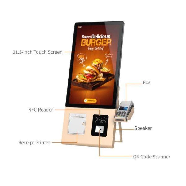 21.5Inches Screensize Check In Kiosk with Billnote Validate And Accept and Custom Customer's Logo for Hotel Terminal Kiosk