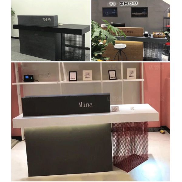 Office Furniture Modern Beauty Salon Reception Desk for Front Desk Mail Packing N
