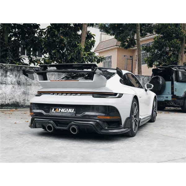 Auto Parts for Porsche 911 992 Body Kit 911 992 Turbo Upgraded Techart Style Front and Rear Bumper Cover Body Kit