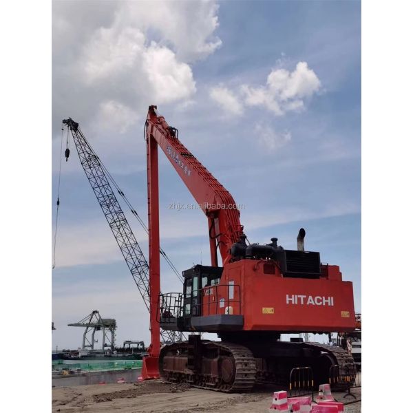 Excavator extension arm and port dredging designed for river dredging